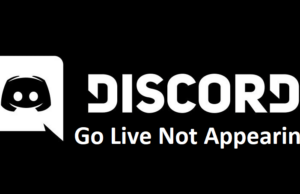 discord go live not showing