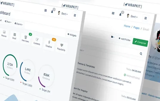 AngularJS Dashboard Template