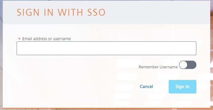 Sign in using SSO